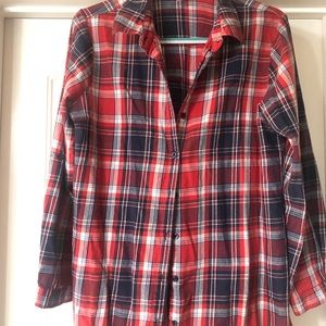 No boundaries long sleeve button down plaid shirt size XL 15/17